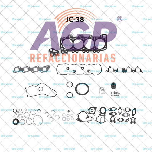 EMPAQUE JUEGO COMPLETO NISSAN NAVARA   CABSTAR L4 2.5 16V DIESEL 05-10 - PICK-UP D22 L4 2.5 07-11