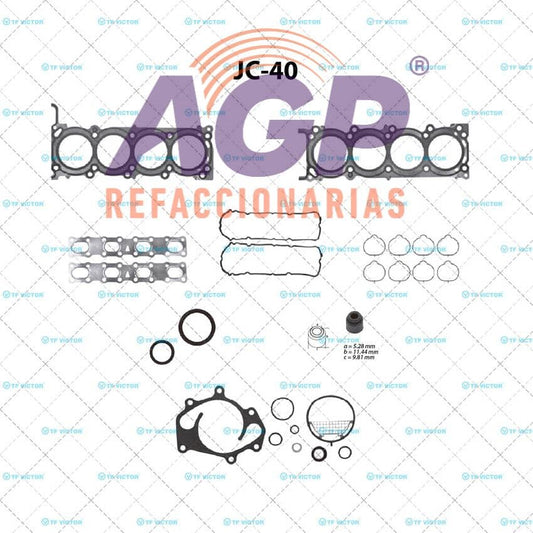 EMPAQUE JUEGO COMPLETO INFINITI QX56 V8 5.6 04-10 - NISSAN ARMADA V8 5.6 05-13 - NV2500 V8 5.6 12-13 - NV3500 V8 5.6 12-13 - PATHFINDER V8 5.6 08-12 - TITAN V8 5.6 04-13. DE 98MM DE DIAMETRO DE CILIN