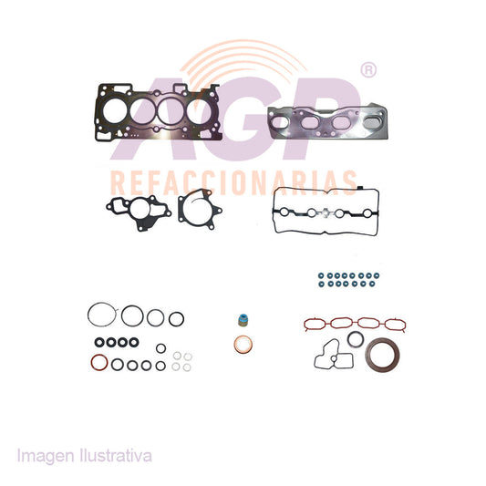EMPAQUE JUEGO COMPLETO NISSAN JUKE L4 1.6 (11-19) - SENTRA L4 1.6 (17-19) - XTRAIL (15-19) - RENAULT CLIO RS - CLIO SPORT (15-19) (APLICACIONES USA TIIDA) L4 1.6L (1618CC) D