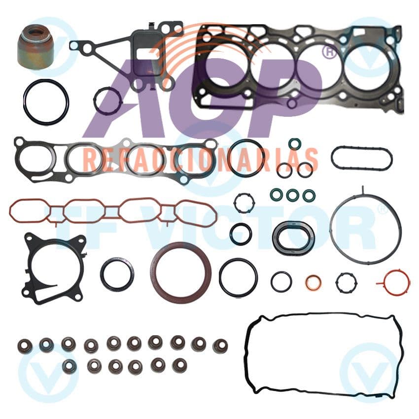 EMPAQUE JUEGO COMPLETO NISSAN ROGUE L4 2.5 DOHC 16V QR25DE 14-18 - X-TRAIL L4 2.5 DOHC 16V QR25DE 14-18.