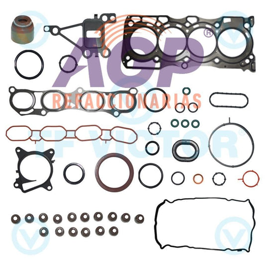 EMPAQUE JUEGO COMPLETO NISSAN ROGUE L4 2.5 DOHC 16V QR25DE 14-18 - X-TRAIL L4 2.5 DOHC 16V QR25DE 14-18.