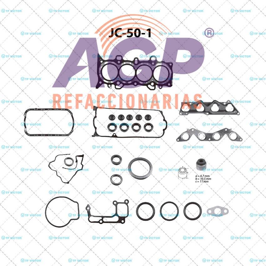 EMPAQUE JUEGO COMPLETO HONDA CIVIC DX   LX L4 1.7 16V SOHC 01-05
