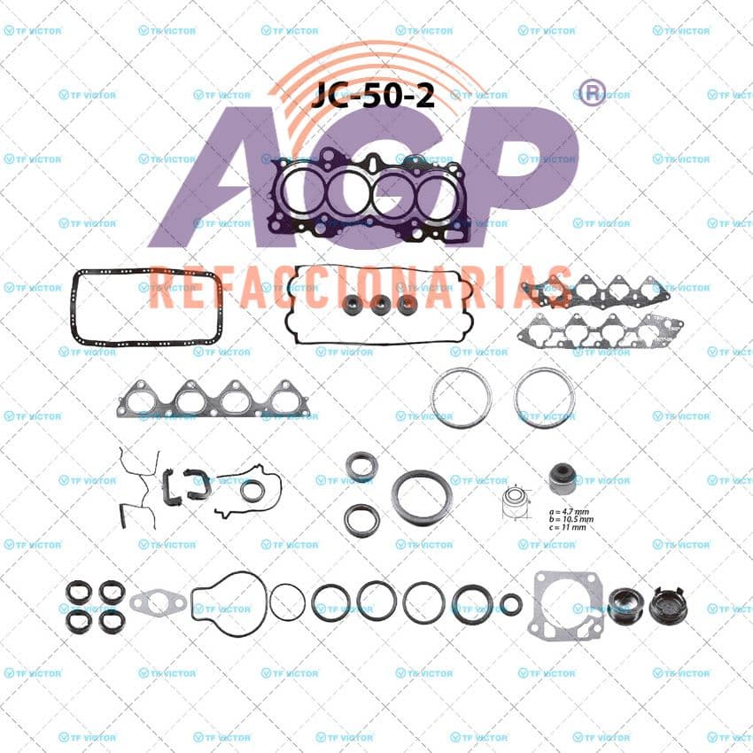 EMPAQUE JUEGO COMPLETO HONDA L4 1.6L CIVIC 99-00 - CIVIC DEL SOL 94-97 - ACURA INTEGRA 1.8L 97-01.