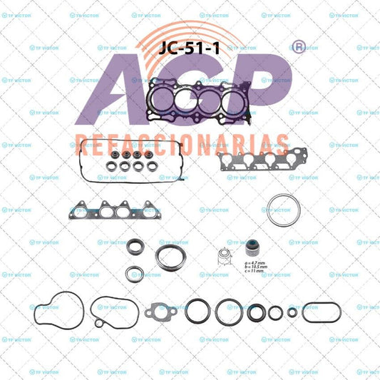 FULLSET HONDA ACCORD L4 2.3 16V 98-03 F23A1-4-5 (TFV-JC51-1)