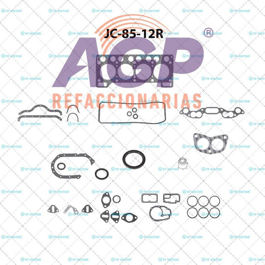 FULLSET RENAULT R-5, R-8, R-10, R-12, TL, TS, ESTTAFFETA 1.3L (70-80 (TFV-JC85-12R)
