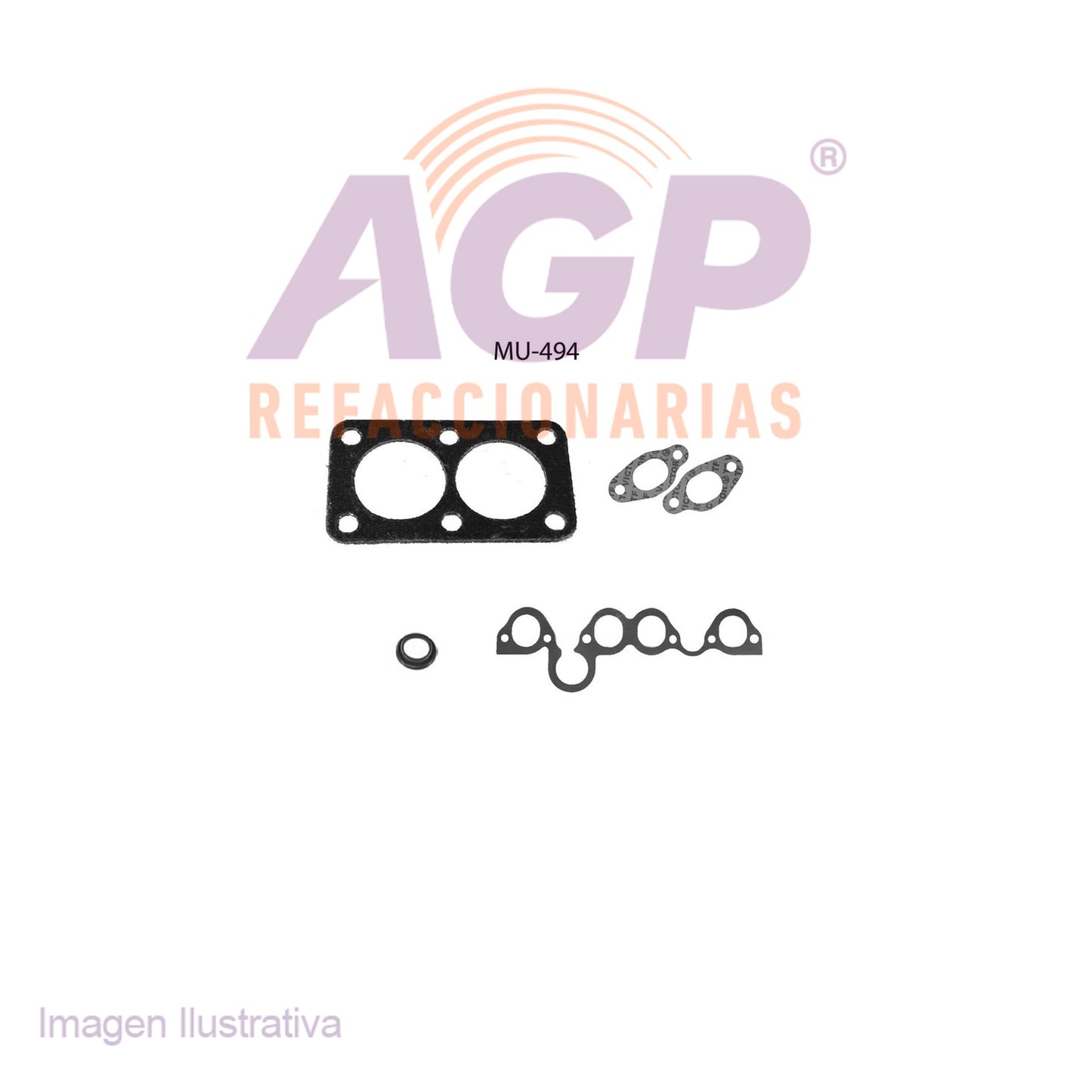 EMPAQUE DE MULTIPLE ADM. VW. L4 1.8L POINTER 98-09 - GOLF 85-98 - JETTA 84-95 - PASSAT 91-94 - CABRIOLET 85-93 - CORRADO 90-92 - FOX 87-93 - QUANTUM 84-85 - RRABIT 83-84 - SCIROCCO 84-89 - AUDI 4000