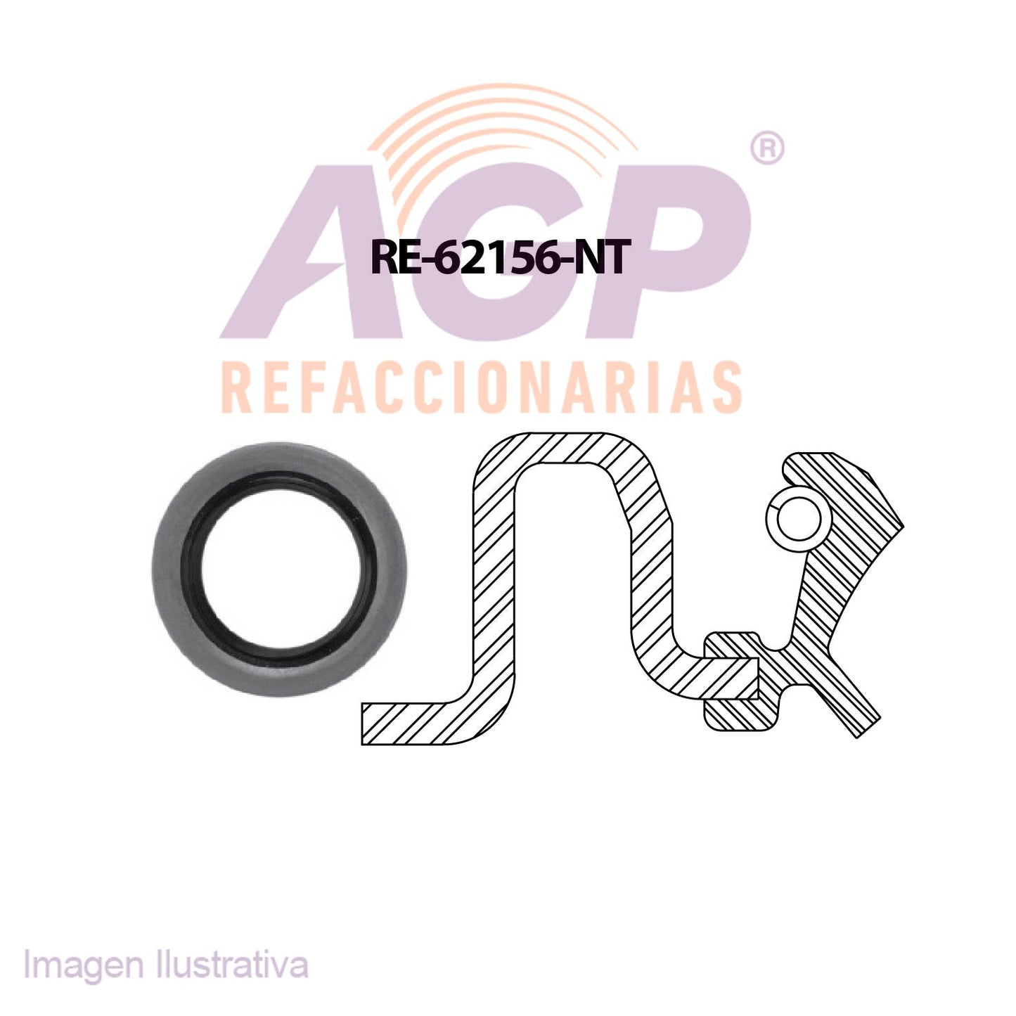 RETEN  CIGUEÑAL GM C-10, 3 VEL. STD. TRANSMISIÓN, 65-87 (TFV-RE62156NT)