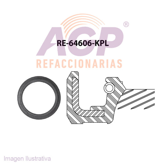 RETEN DE CIGUEAL TRASERO VW BRASILIA 1500-1600 74-82 - HORMIGA 77 - SEDAN 1500-1600 CON CARBURADOR 68-92   1600 FUEL INJECTION 93-03 - RENAULT R5-TL 76-85 - R8-S 65-75 - R12 TL ROUTIER 65-84 - STAFE