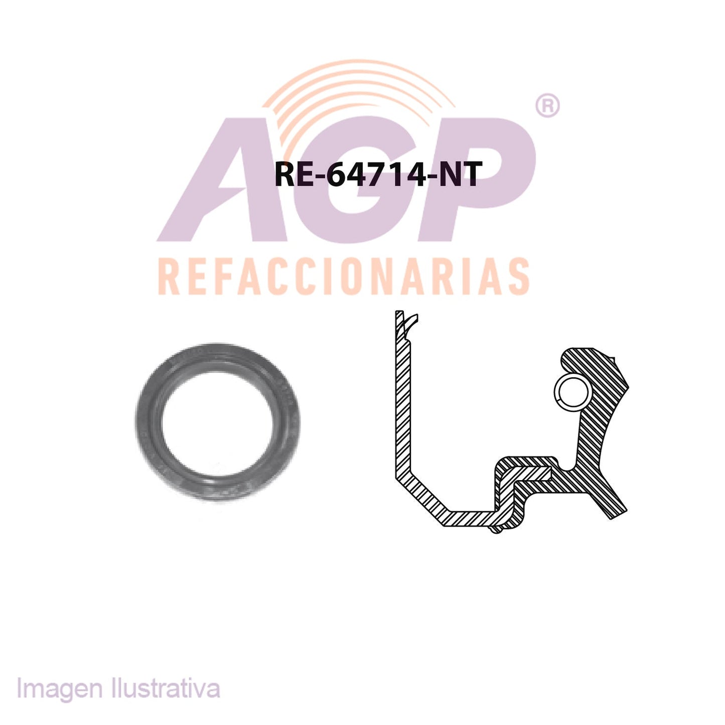 RETEN  CIGUEÑAL DEL. CHRYSLER V6 TODOS 60-98 TAPA DE DISTRIBUCION (TFV-RE64714NT)