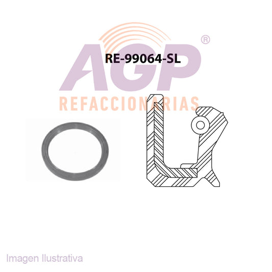 RETEN  CIGUEÑAL CHRYS. / MITSUBISHI L4 2.6 (83-87) (TFV-RE99064SL)