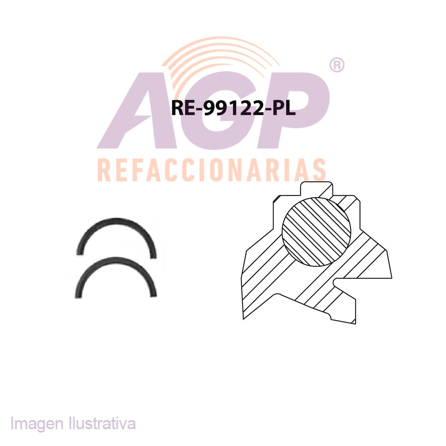 RETEN  CIGUEÑAL CHEV. Z24 CAVALIER AMERICANO 2.0L (85-86) (TFV-RE99122PL)