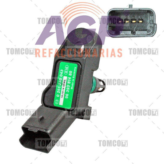 SENSOR DE PRESION ABSOLUTA DEL MULTIPLE / SENSOR MAP PEUGEOT 206  1.6 LTS.  4 CIL. (DOHC)  (MPFI)  2001-2005 - REFACCIONARIAS AGP
